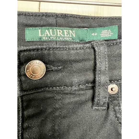 Lauren Ralph Lauren Black Skinny Jeans Women's Size 4 Petite Stretch Denim D16 - Picture 5 of 14
